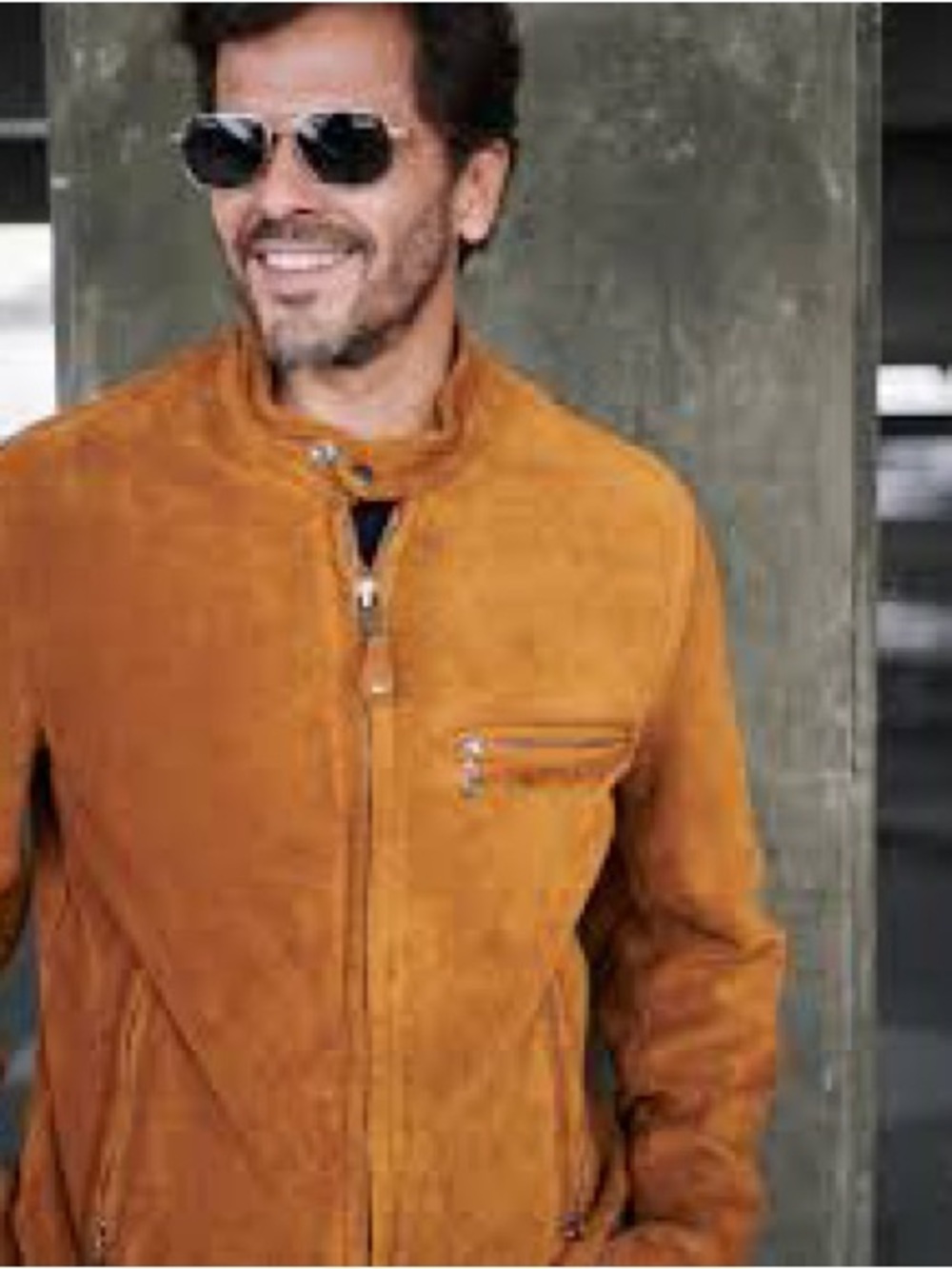 Vintage B.U.M. Equipment orange suede leather jacket size X-Large